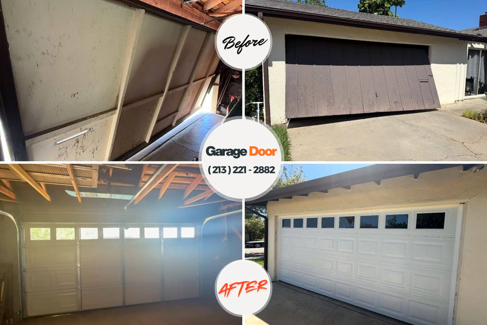 Before and after: garage door repair Rio Grande, NJ